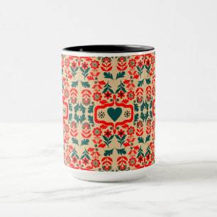 Caneca Arte Floral Abstrata Boho