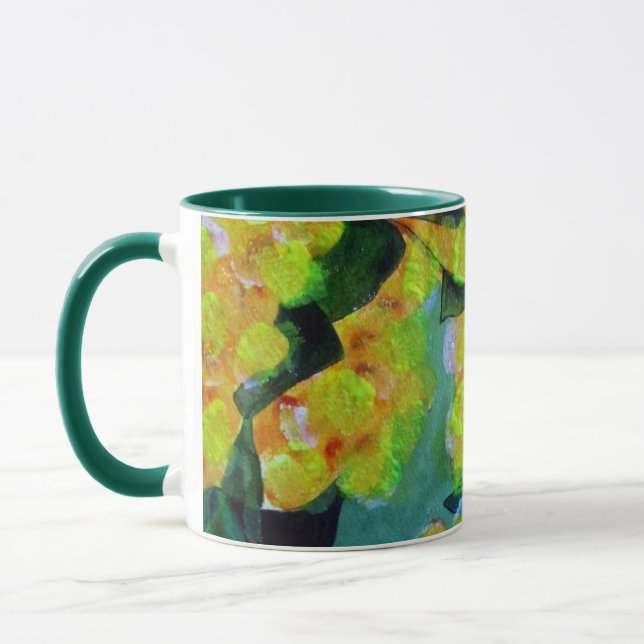 Caneca Arte floral australiana original de Wattle (Esquerda)