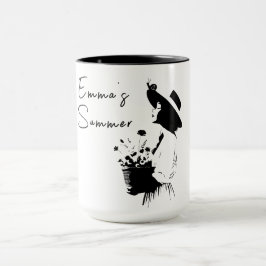 Caneca Arte Floral da Garden Girl Personalizada