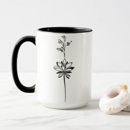 Caneca "Arte Floral Minimalista" Design elegante