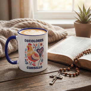 Caneca Arte Folclórico Galo DeColores Cursillo Cristão