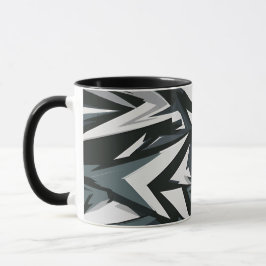 Caneca Arte Geométrica Monocromática Dinâmica