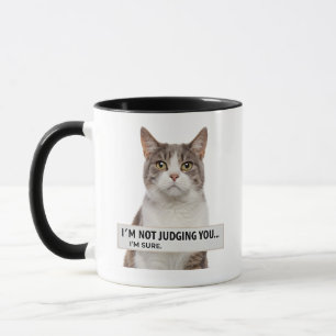 Caneca Arte Minimalista de Citação Sarcástica de Gato Jul