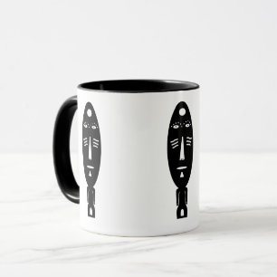 Caneca Arte Moderna abstrato, Preta e Branca
