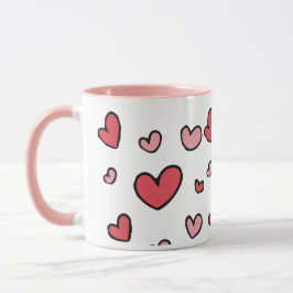 Caneca Arte Moderna Corações Design
