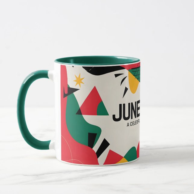 Caneca Arte moderna de celebração da liberdade Abstrato 1 (Esquerda)