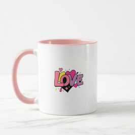 Caneca Arte Moderna em Aquarela para o Dia dos Namorados