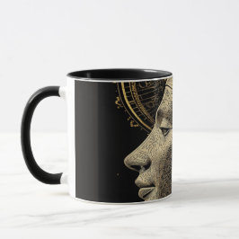 Caneca Arte Moderna Silhueta de Nefertiti