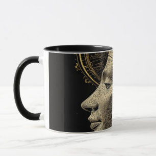 Caneca Arte Moderna Silhueta de Nefertiti