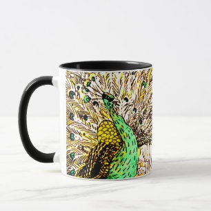 Caneca Arte Neerlandesa Nouveau Peacock e Corujas