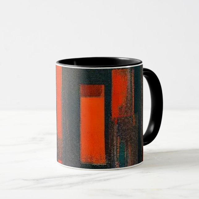 Caneca Arte Negra e Abstrato Negra (Frente Esquerda)