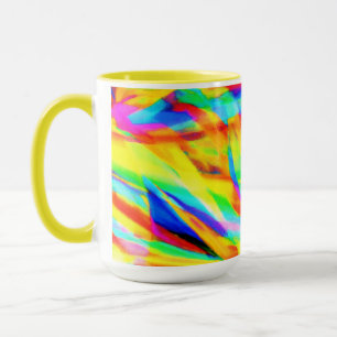 Caneca Arte Neon Padrão Brilhante E Colorida