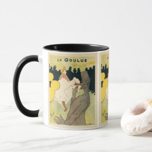 Caneca Arte Nova Antiga, La Goulue por Toulouse Lautrec