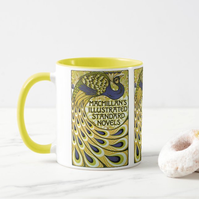 Caneca Arte Nova Antiga, Pena de Pavão da Macmillan (Com Donut)
