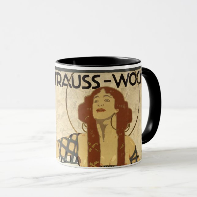 Caneca Arte Nova Antiga Richard Strauss-Woche, Munique (Frente Esquerda)