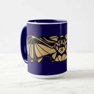 Caneca Arte Nova Gótico da Era Vitoriana Monograma de Mor
