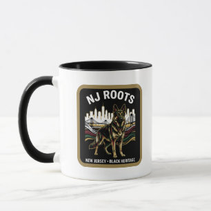 Caneca Arte Orgulho da Herança Negra NJ Roots Pastor Alem
