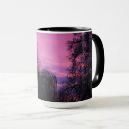 Caneca Arte pelo deus um nascer do sol lindo através das
