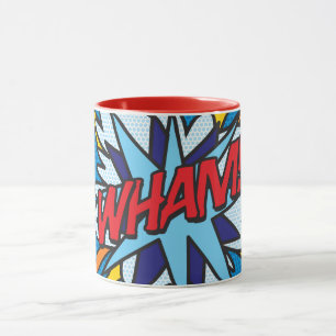 Caneca Arte Pop de Quadrinhos Retrô Divertido WHAM