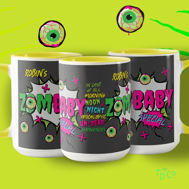 Caneca Arte Pop Especial 'ZomBaby' Divertida (Criador carregado)