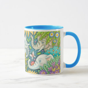 Caneca Arte popular do jardim de elefante, andle mug Susa