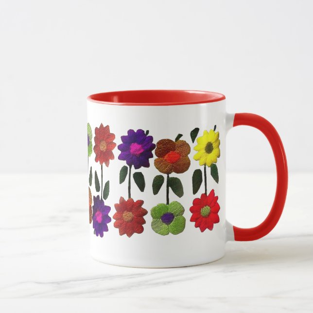 Caneca Arte Popular Mexicana, Flores, Flores, Ift para Mu (Direita)