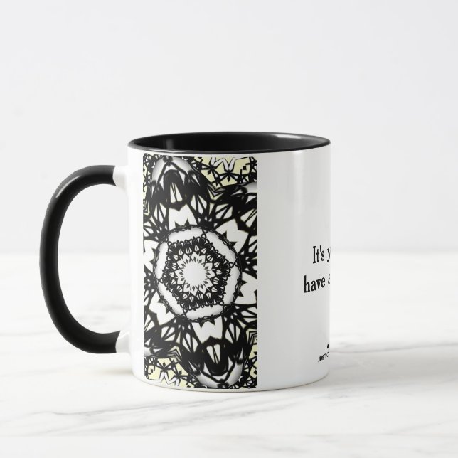 Caneca Arte quatro do caleidoscópio do volume um (Esquerda)