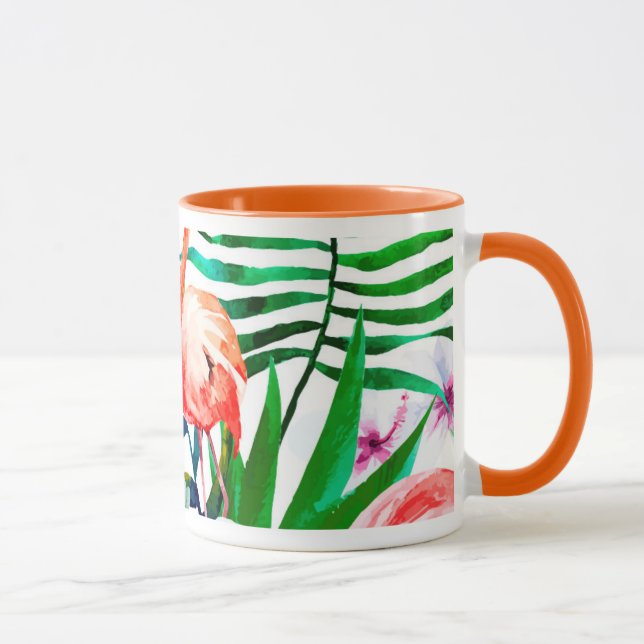 Caneca Arte tropical flamingo (Direita)
