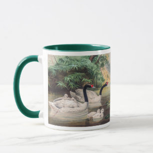 Caneca Arte Vintage da Família Swan Selvagem de Pescoço N