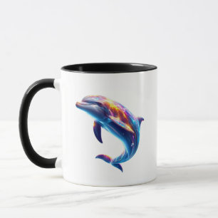 Caneca Artes Bonitas de Golfinho Colorido