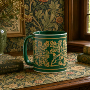 Caneca Artes e Ofícios Estilo Medieval Folhas de Carvalho