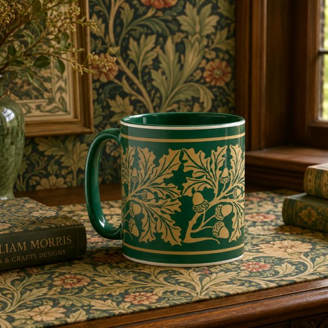 Caneca Artes e Ofícios Estilo Medieval Folhas de Carvalho (Criador carregado)