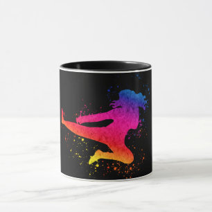 Caneca Artes Marciais Femininas, Chute Alta, Lixo De Tint