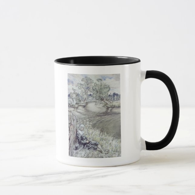 Caneca Arthur Rackham |Izaak Walton que reclina contra um (Direita)