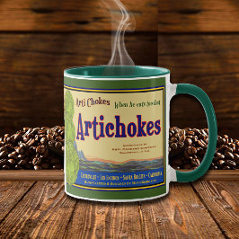 Caneca Artichoke Funny Vintage Crate Coffee Mug