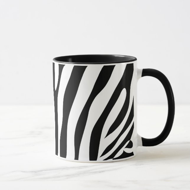 Caneca Artigos do múltiplo do teste padrão da zebra (Direita)