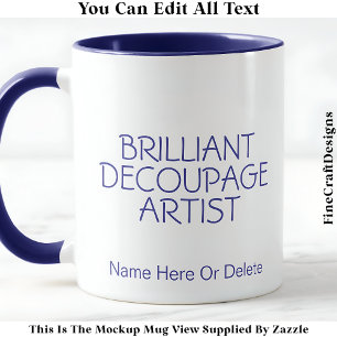 Caneca Artista de Desligamento Brilhante, Artesanato 018