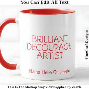 Caneca Artista de Desligamento Brilhante, Artesanato 019