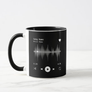 Caneca Artista do player de música e canto preto personal