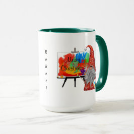 Caneca Artista Gnome Feriado Personalizado
