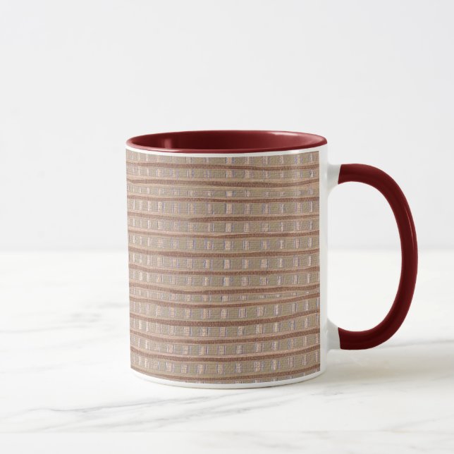 Caneca Artista Tan Burlap Pintando Molas Personalizadas (Direita)