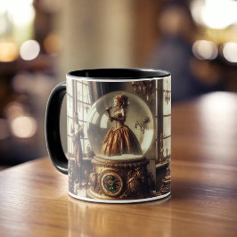 Caneca Artistas do Globo de Neve Vitoriano Steampunk