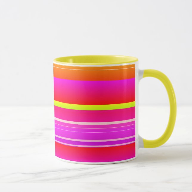 Caneca Artrite rosa amarelo-magenta brilhante criativa li (Direita)