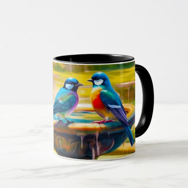 Caneca Artsy Birds (Frente Esquerda)