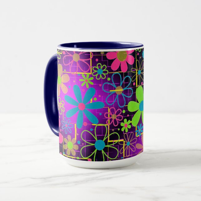 Caneca Artsy Flowers (Frente Esquerda)