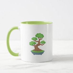 Caneca Árvore Bonsai Japonesa Tortuosa