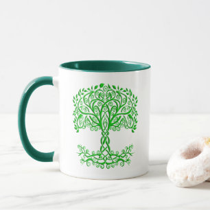 Caneca Árvore Celta Verde Da Vida