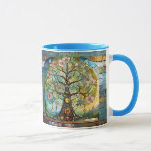 Caneca Árvore Da Vida Em Flor Dos 7 Chakras