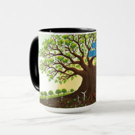Caneca Árvore da Vida Radiante com Energia Limpa Agora