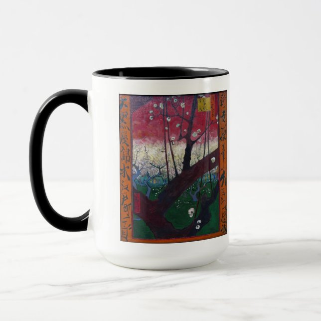 Caneca Árvore de ameixa florida de Van Gogh (Esquerda)